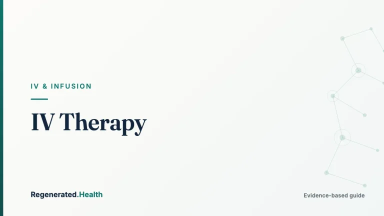 IV Therapy: evidence-based IV and infusion guide from Regenerated.com