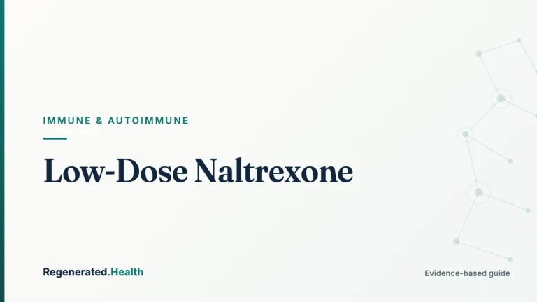 Low-Dose Naltrexone: evidence-based immune and autoimmune guide from Regenerated.com