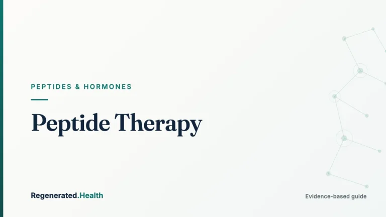 Peptide Therapy: evidence-based peptides and hormones guide from Regenerated.com