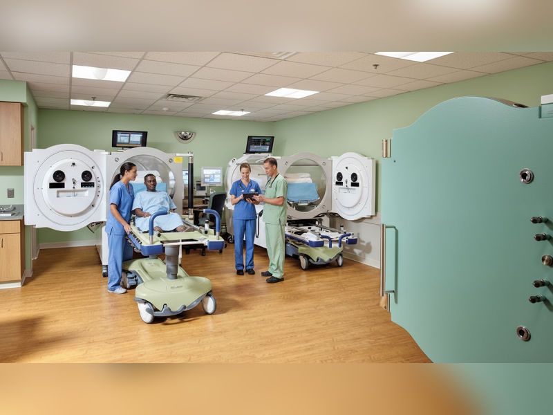 multiplace hyperbaric chamber in a clinic