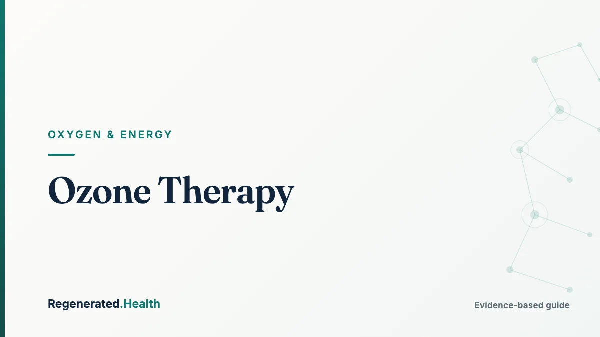 Ozone Therapy: evidence-based oxygen and energy guide from Regenerated.com