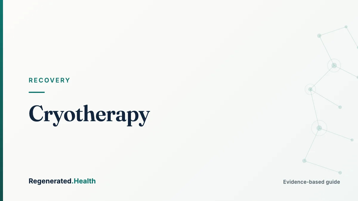 Cryotherapy: evidence-based recovery guide from Regenerated.com